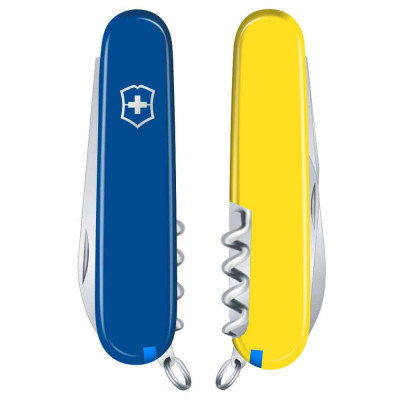 Ніж Victorinox Waiter Ukraine 84 мм Синьо-жовтий (0.3303.2.8)
