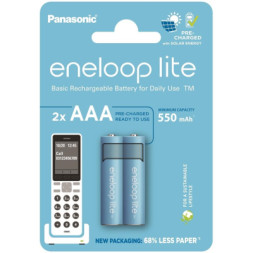 Акумулятор Panasonic AAA Eneloop 550mAh Lite NI-MH * 2 (BK-4LCCE/2DCP)