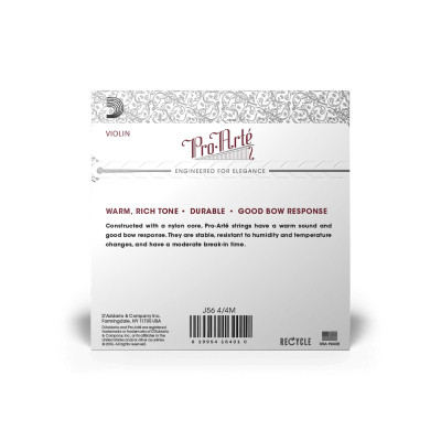 Струни для скрипки D&#039;Addario Pro-Arte Violin String Set 4/4 Scale Medium Tension (J56 4/4M)