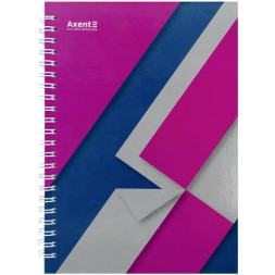 Блокнот Axent на спіралі тверда обкл., А5, 96арк. №15 (8032-15-A)