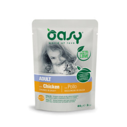 Вологий корм для кішок OASY Adult з куркою 85 г (8053017343709)