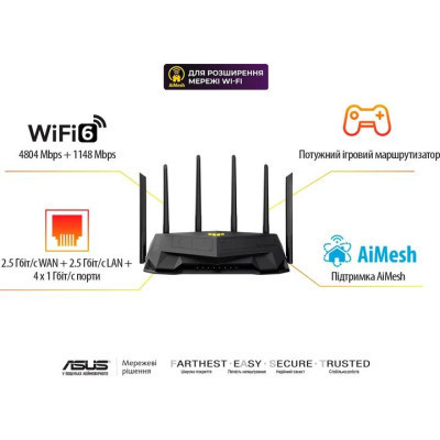 Маршрутизатор ASUS TUF-AX6000 (90IG07X0-MO3C00)