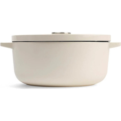 Каструля KitchenAid чавунна з кришкою 5,2 л Мигдалевий крем (CC006059-001)
