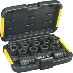 Набір головок DeWALT ударних торцевих 1/2&quot; EXTREME IMPACT, 17 шт (DT7506)