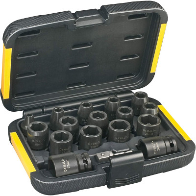 Набір головок DeWALT ударних торцевих 1/2&quot; EXTREME IMPACT, 17 шт (DT7506)