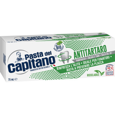 Зубна паста Pasta del Capitano Antitartaro Проти зубного каменю 75 мл (8002140039119)