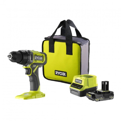 Шуруповерт Ryobi ONE+ RDD18-1C20S 18V, 1х2Ah, 52Нм, 450/1750об/хв, сумка (5133005519)