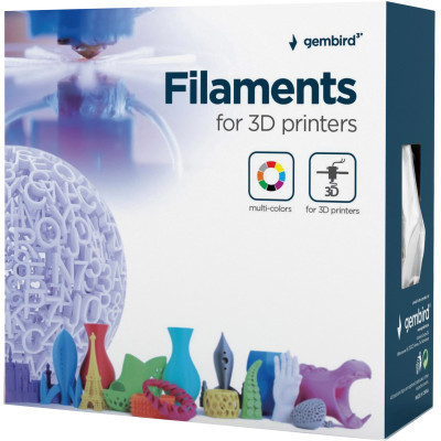 Пластик для 3D-принтера Gembird ABS, 1.75 мм, silver, 1кг (3DP-ABS1.75-01-S)