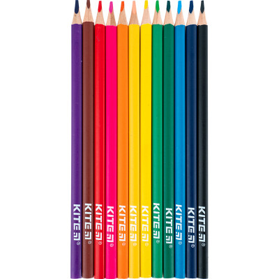 Олівці кольорові Kite Classic тригранні, 12 кольорів (K-053)