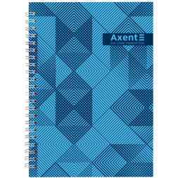 Блокнот Axent на спіралі А5 96 аркушів, клітинка, тверда обкладинка №33 (8032-33-A)