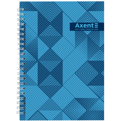 Блокнот Axent на спіралі А5 96 аркушів, клітинка, тверда обкладинка №33 (8032-33-A)