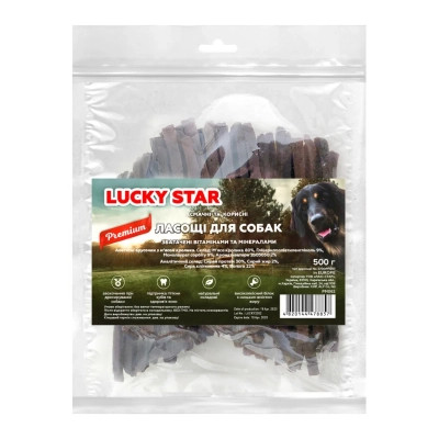 Ласощі для собак Lucky Star брусочки з м&#039;яса кролика 10 см 500 г (4820144478857)