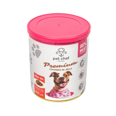 Вологий корм для собак Pet Chef М&#039;ясний мікс 800 г (4820255193649)