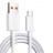 Дата кабель USB 2.0 AM to USB-C 1.0m 6A white Dengos (PLS-TC-6A-WHITE)