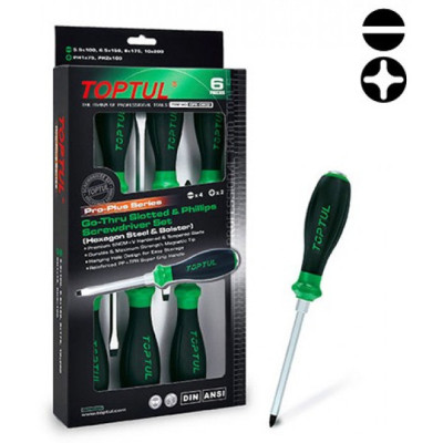 Набір викруток Toptul ударних із шестигранником 6 шт. PRO-PLUS SERIES (GFE-0602)