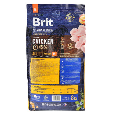 Сухий корм для собак Brit Premium Dog Adult M 8 кг (8595602526369)