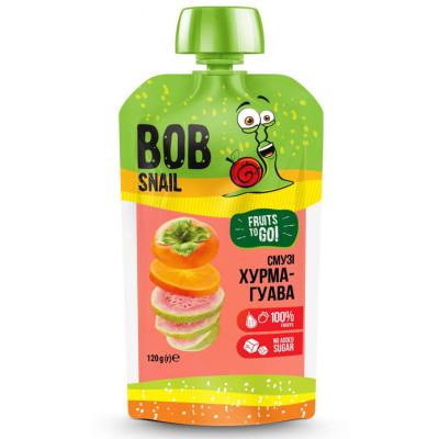Дитяче пюре Bob Snail Равлик Боб Хурма-гуава 120 г (4820219343165)