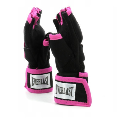 Бинти-рукавиці Everlast Evergel Hand Wraps 723791-70-84 Чорні/Рожеві M/L (009283587666)