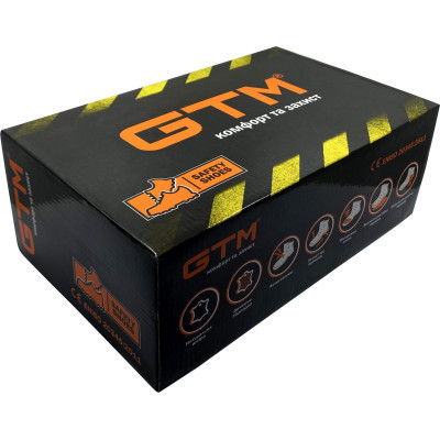 Черевики робочі GTM з мет. носком, р.38 з жовтими вставками SM-078 (SM-078-38)
