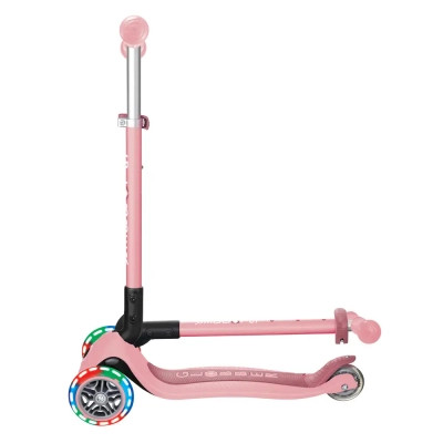 Самокат Globber Primo Foldable Lights колеса з підсвіткою до 50 кг 3+ Пастельно-рожевий (432-211-3)