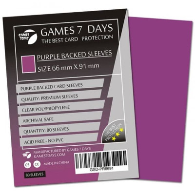 Протектор для карт Games 7 Days 66 х 91 мм, MTG, 80 шт Purple (PREMIUM) (GSD-PR6691)