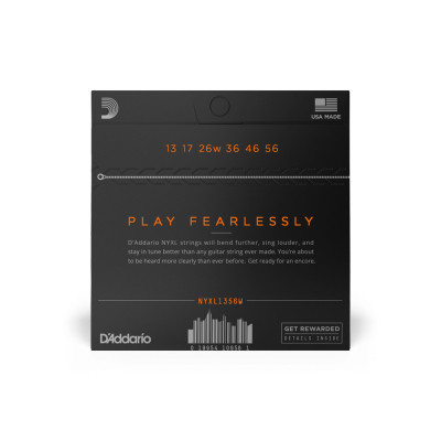 Струни для гітари D&#039;Addario NYXL Medium Wound 3rd (13-56) (NYXL1356W)