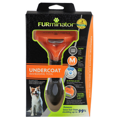 Фурмінатор для тварин FURminator для собак з довгою шерстю розмір M (4048422141068)