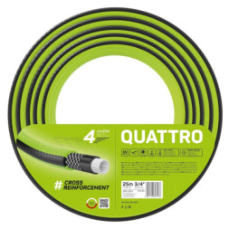 Шланг для поливу Cellfast QUATTRO, 3/4', 25м, 4 шари, до 20 Бар, -10…+50°C (10-075)