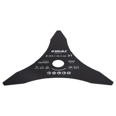 Ніж для тримера Sigma 255x25.4мм, 3Т гострокінцевий (5624351)