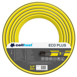 Шланг для поливу Cellfast ECO PLUS 3/4&quot; 20м, 3 шари, до 20 Бар, -10…+50°C (12-170)