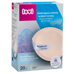 Вкладиш для бюстгальтера Lovi Discreet Elegance лактаційні прокладки 20 шт. бежеві (19/610)