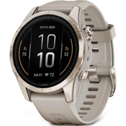 Смарт-годинник Garmin EPIX PRO (g2), 42mm, Saph, Soft Gold SS, Lt. Sand, GPS смарт (010-02802-11)
