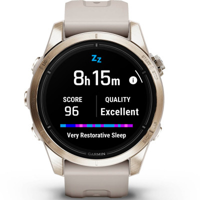 Смарт-годинник Garmin EPIX PRO (g2), 42mm, Saph, Soft Gold SS, Lt. Sand, GPS смарт (010-02802-11)