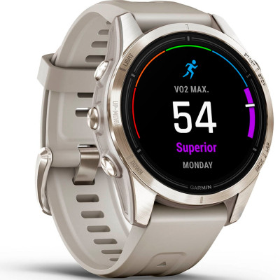 Смарт-годинник Garmin EPIX PRO (g2), 42mm, Saph, Soft Gold SS, Lt. Sand, GPS смарт (010-02802-11)