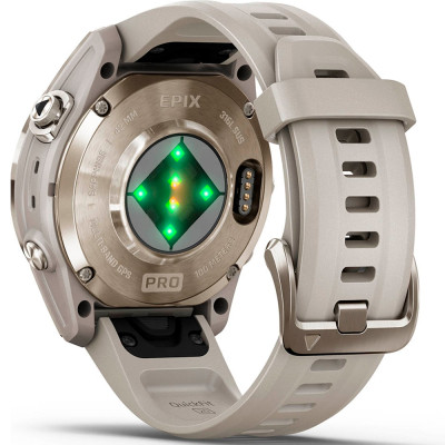 Смарт-годинник Garmin EPIX PRO (g2), 42mm, Saph, Soft Gold SS, Lt. Sand, GPS смарт (010-02802-11)