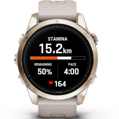 Смарт-годинник Garmin EPIX PRO (g2), 42mm, Saph, Soft Gold SS, Lt. Sand, GPS смарт (010-02802-11)