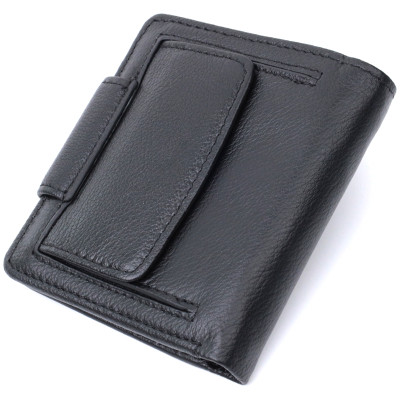 Гаманець ST Leather З натуральної шкіри Чорний (22701)