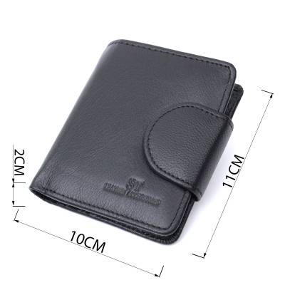 Гаманець ST Leather З натуральної шкіри Чорний (22701)