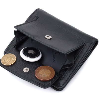 Гаманець ST Leather З натуральної шкіри Чорний (22701)