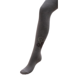 Колготки дитячі BNM з квіточками зі страз (M0C0302-1183-7G-gray)