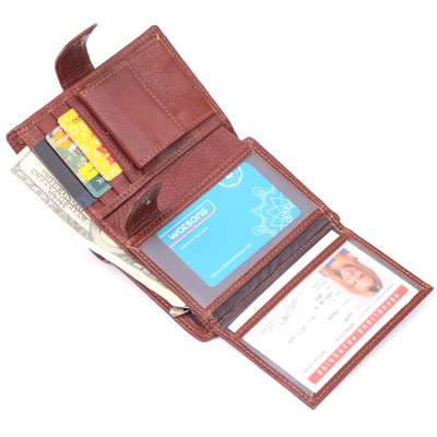 Портмоне Vintage З натуральної шкіри Коричневе (21399)
