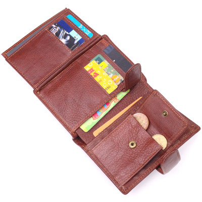 Портмоне Vintage З натуральної шкіри Коричневе (21399)