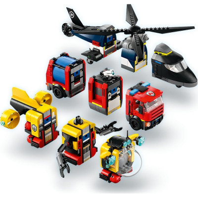 Конструктор LEGO City Ремікс вертольотів, пожежних машин і підводних човнів (60462)