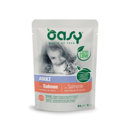 Вологий корм для кішок OASY Adult з лососем 85 г (8053017343723)