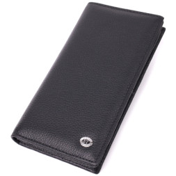 Гаманець ST Leather З натуральної шкіри Чорний (22538)