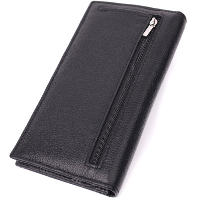 Гаманець ST Leather З натуральної шкіри Чорний (22538)