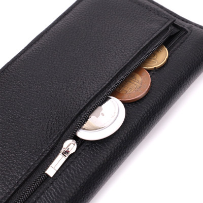 Гаманець ST Leather З натуральної шкіри Чорний (22538)