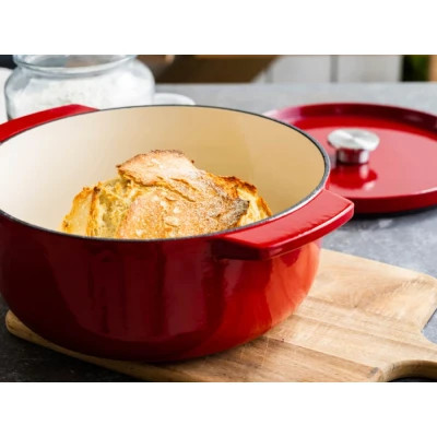 Каструля KitchenAid чавунна з кришкою 5,2 л Червона (CC006060-001)