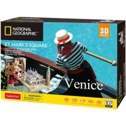 Пазл Cubic Fun Тривимірна головоломка-конструктор National Geographic Площа Святого Марка (DS0980h)