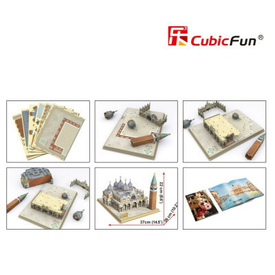 Пазл Cubic Fun Тривимірна головоломка-конструктор National Geographic Площа Святого Марка (DS0980h)